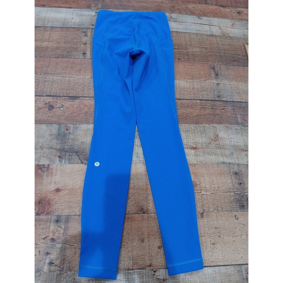 lululemon athletica Pants - Women's Lululemon Bright Blue Leggings Sz 2 Side‎ Pockets 2651